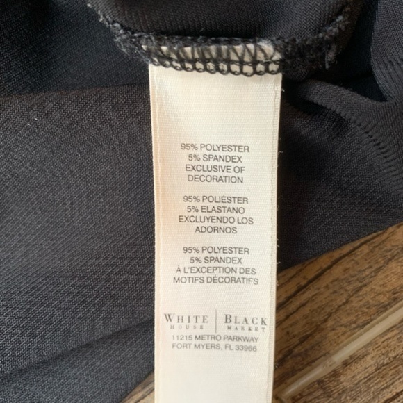 WHBM White House Black market embellished stretch v neck plunge top - Picture 6 of 8